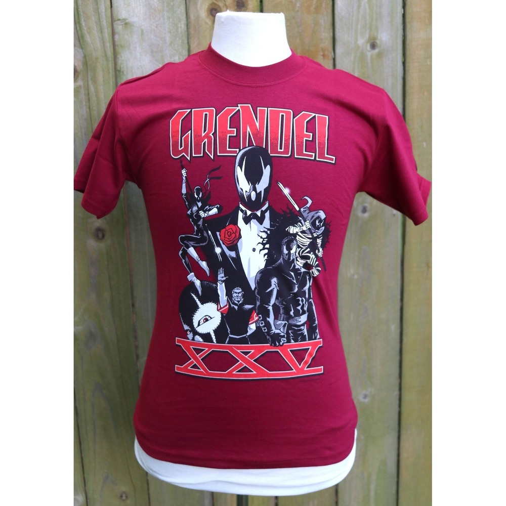 NOS 1997 Dark Horse Matt Wagner GRENDEL 25th Anniversary Graphitti T Shirt Small